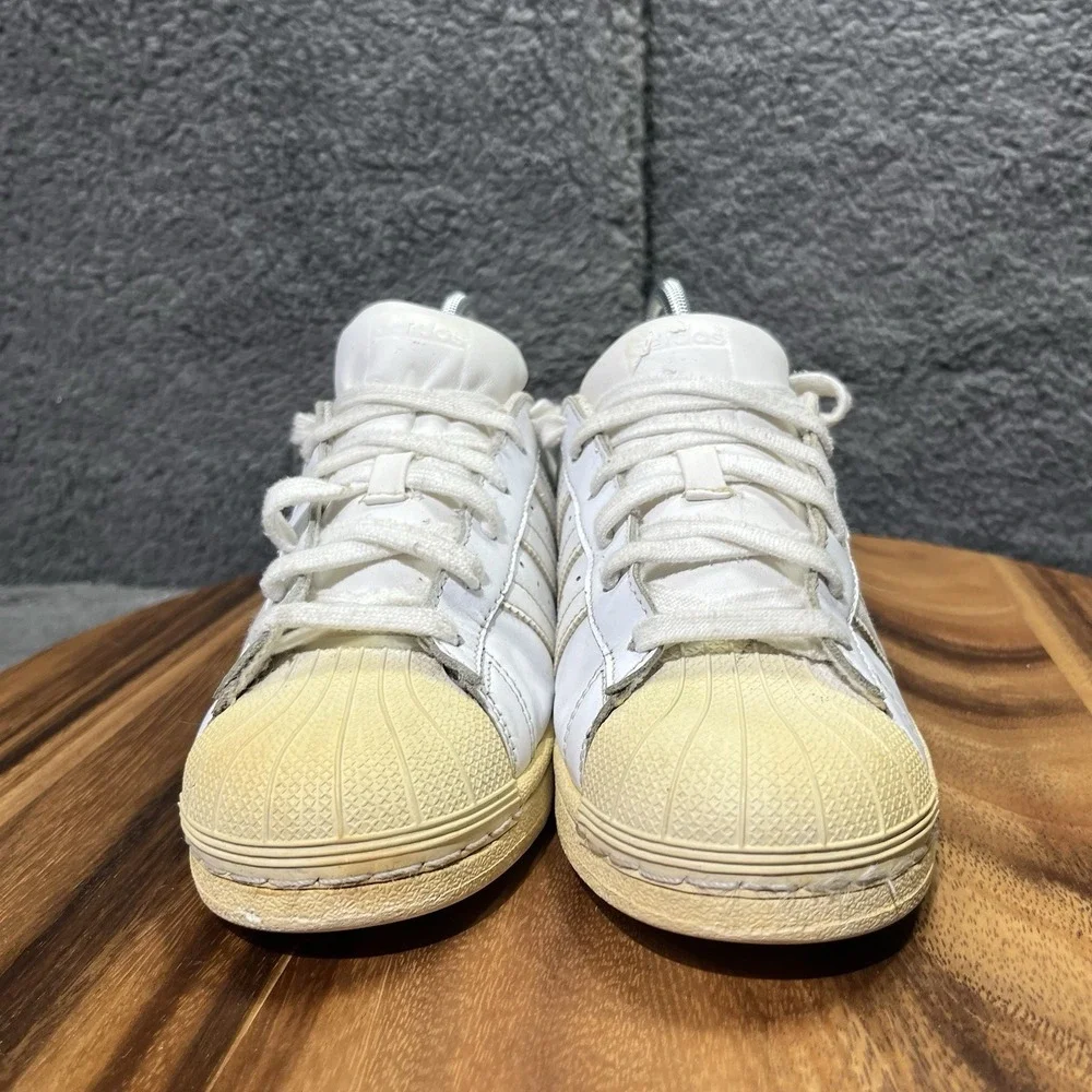 Adidas Superstar 2 Triple White Womens 6 Sneakers Shoes‎ No Insoles